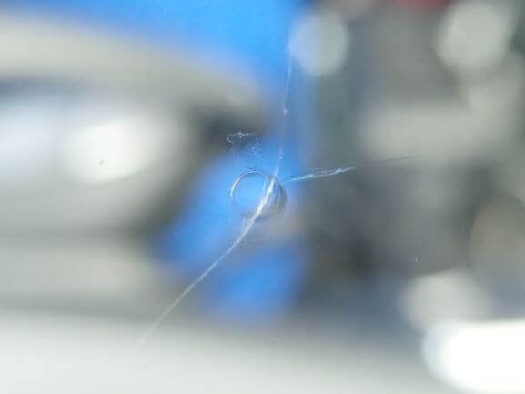 トヨタ レジアスエースのフロントガラスのヒビ割れの修理後